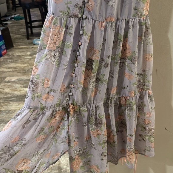 NWT Lulus Everlasting Sight Lavender Floral Midi Dress - Picture 5 of 8